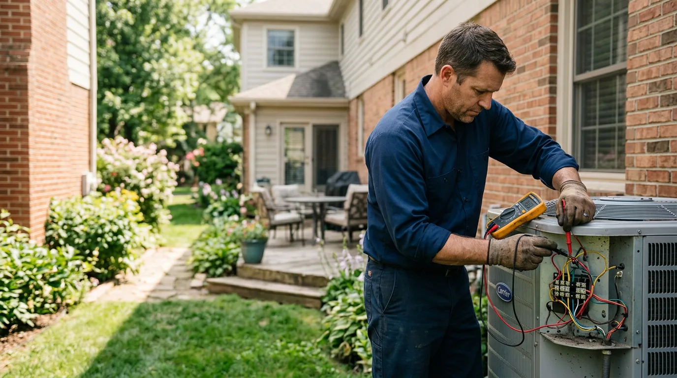 HVAC technician working near Lane, KS